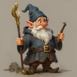 an old gnome wizard, by justin gerard and greg rutkowski, digital art, realistic painting, dnd, character design, trending on artstation