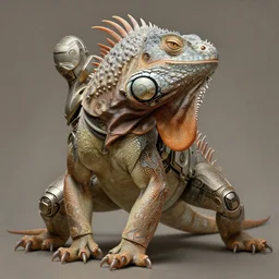 a anthropomorphic cyber lion hybrid iguana wearing scifi armor, diffuse lighting, fantasy, intricate, elegant, highly detailed, lifelike, photorealistic, digital painting, artstation, illustration, concept art, smooth, sharp focus, art by john collier and albert aublet and krenz cushart and artem demura and alphonse mucha