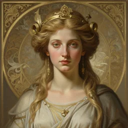 portrait of gaea goddess, intricate, elegant, highly detailed, digital painting, artstation, concept art, smooth, sharp focus, illustration, art by artgerm and greg rutkowski and alphonse mucha and william - adolphe bouguereau