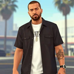 kim dotcom in the style of gta san andreas