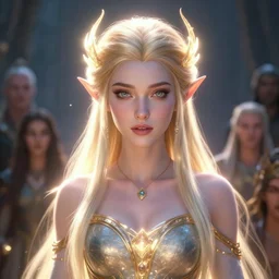 a beautiful elven princess, stuning 3 d render, masterpiece, glowing aura, by donato giancola and greg rutkowski and wayne barlow and zdzisław beksinski, realistic face