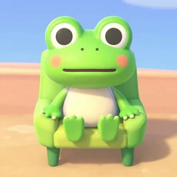 froggy chair from animal crossing, cute