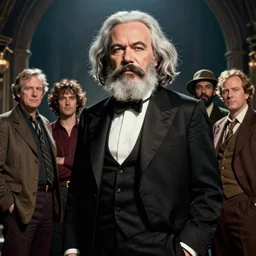 karl marx 6 6 6 gorgeous lighting by weta studio, mucha, bautista and norman rockwell and greg rutkowski and tom bagshaw and james gurney and lucasfilm