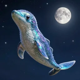 Cosmic Narwhal, highly detailed, lifelike, photorealistic, sharp focus, A24!film cinematography, unreal engine, cinematic, hyper realism, high detail, stars in sky, stars, moon,-n4