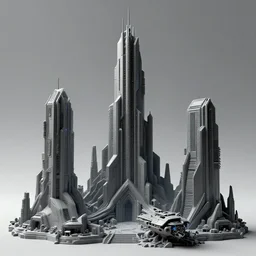 3 d sculpt of a minimalist cyberpunk futurist angular architecture evil gothic tron arcane ruins, warhmmer 4 0 k scifi tower spaceship inspired by the matrix, lotr, star wars, ilm, beeple, star citizen halo, mass effect, starship troopers, elysium, the expanse, high tech industrial, artstation unreal