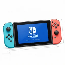 a detailed blueprint of a Nintendo Switch