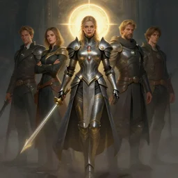 masterpiece concept art by thomas blackshear, imogen poots as a space paladin, matte painting, holy halo, by and hsiao ron chen, ilya kuvshinov, magali villeneuve, artgerm, jeremy lipkin and michael garmash and rob rey, christophe vacher
