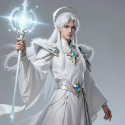 beautiful holy cleric with white and light magic, attarctive pretty man, anime key visual, highly detailed, sharp focus, concept art, league of legends, style by shumolly and monable and artgerm and greg rutkowski and jo chen and pilyeon and ruan jia