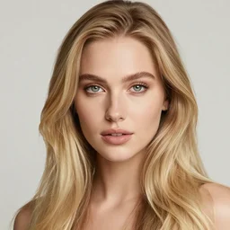 beautiful woman with long blonde hair and light eyes