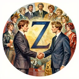 the circle complete, greek symbol zeta, diversity team, board member, european, handshake, highly detailed, digital painting, watercolor, soviet realism, engraving, artstation, concept art, smooth, sharp focus, vivid grunge, manga, illustration, unreal engine 5, 8 k, art by bilibin and kuvshinov and malevich and mucha