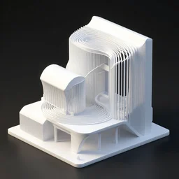 modeling for architectural geometries, white, trending on behance, keyshot 1 1
