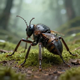 a scary machine insect