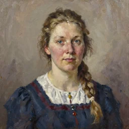 portrait of a latvian woman ( 3 1 ) from latvia in 2 0 2 1, an oil painting by ross tran and thomas kincade