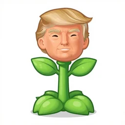screenshot of donald trump as a plant in plants vs zombies