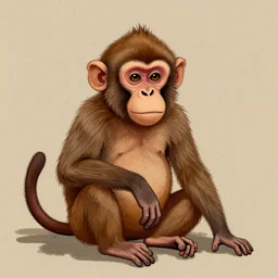 boring monkey uncreative drawing done by a street hobo