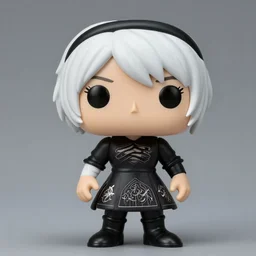 sephiroth nier funko pop, hyperrealistic, toy, highly detailed, sharp focus