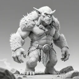white orc, high detail environment and characters, detailing even the smallest particles and details, black and white style, 4 k, 8 k, trending on artstation, artstationhd, artstationhq