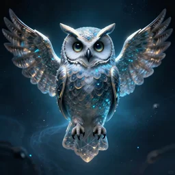 the undefeatable, insurmountable, all - seeing enchanting necro - owl of time, able to control all abstractions and elude the physical world through mesmerising quantum - flight