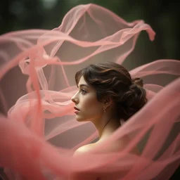 cinestill 5 0 d depht of gfield of a dreamy beautiful pre - raphaelite cople hypnos and thanatos in style of annie liebovitz - john watherhouse, elegant, highly detailed, pale pink matt, soft blur, artstation, sharp focus, head in focus