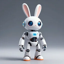 rabbit robot, digital art