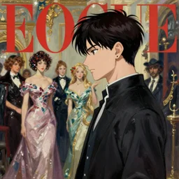 anime, mage, vogue, elle, oil painting, john singer sargent, greg rutkowski, trending on artstation, intricate, side profile