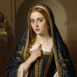 elle fanning as a pre - raphaelite priestess traditional corsican, intricate, highly detailed, artstation, illustration, jurgens, rutkowski, bouguereau