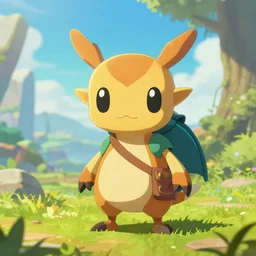 an in game portrait of diglett from the legend of zelda breath of the wild, breath of the wild art style.