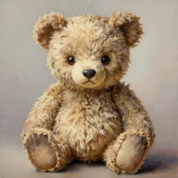 a realistic teddy bear painting by Philipp Otto Runge, 4k, trending on cgsociety, Extremely detailed, 8k