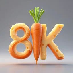 carrot made of cheese, 8K