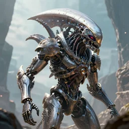 by chet zar and alexander jansson, visually stunning, cinematic, ultra realistic, hyper realism, 1 2 k, epic, octane render, unreal engine, vfx, maya, the essence of art is passion : fresh air, scion of the swarm : thallid omnivore, robotic : machina, super intricate ornaments : the fluidity of creativity