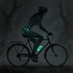 lsd bioluminescent blotter commemorating bicycle day, somber gothic aesthetic, masterpiece, elite, illustration, art by melissa houpert, felix englund, greg rutkowski, organic matte painting, bleak color palette, hard edges, smooth, artstation trending 8 k