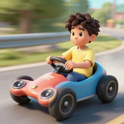 gigachad driving a fidget spinner car