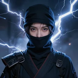 character concept, portrait, symmetrical head - on centralized, young women with dark ninja clothes. detailed, high quality, dynamic lightning, fantasy, scenematic. artwork by artgerm, wlop, alex ross, greg rutknowski, alphonse mucha