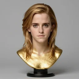gold bust of emma watson