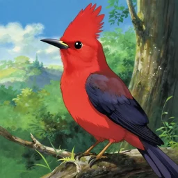 a rufous nightingale anime style painted by greg rutkowski makoto shinkai takashi takeuchi studio ghibli