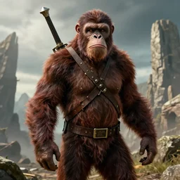 planet of the apes In Vikings Very detailed 4K quality Super Realistic