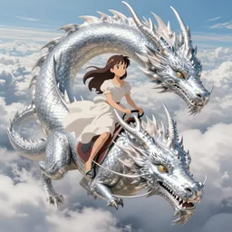 beautiful scene render that a princess ride on a huge silver white dragon back, finely detailed angelic face delicate features directed gaze, in the fairyland surrounded by white clouds, style of makoto shinkai and peter mohrbacher, studio ghibli. artgerm, karol bak, beeple, animation style, 8 k hd, ultra wide angle, animation style, hyper detailed