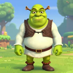 shrek wearing clothes as a character in super mario 6 4