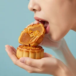 ' someone tasting a delicious mooncake for the first time ','by hugh kretschmer and edwin austin abbey, victo ngai, makoto shinkai ','style of macro lens, lilac, star war