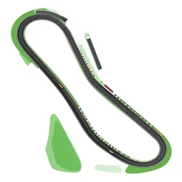 auto track, motorsports race track, racetrack scheme vector map, herman tilke, monza, nordschleife, long straights, curves, view from above, white background, minimalistic style
