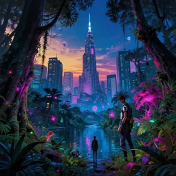urbex by moon hoon, at dusk myst sunlight uv light infrared studio ghibli mercury hyperrealism neon noir apocalyptic liberty city anime junglepunk cosmic fantasy cyberpunk steampunk at dawn water clear night forest tokyo retro elysian crystal synthwave, archdaily, wallpaper, highly detailed, trending on artstation.