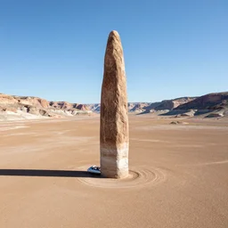 the monolith of lake mead is a sunken speedboat sticking straight up out of the dry lakebed