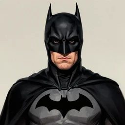 portrait of walter white as the batman, illustration, art by neil gaiman and peter elson