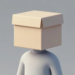 a world where everything has a box for a head