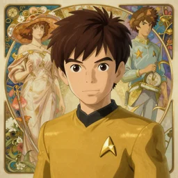 cute star trek officer troye sivan, natural lighting, path traced, highly detailed, high quality, digital painting, by don bluth and ross tran and studio ghibli and alphonse mucha, artgerm