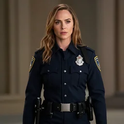 gal gadot wearing cops uniform