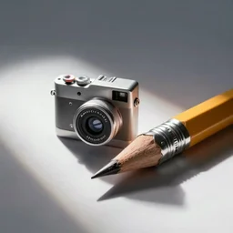 magical camera episcope in the place of an eraser on a pencil