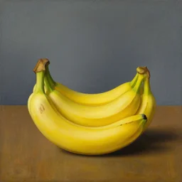a painting titled too many bananas by rene magritte, in the style of magritte