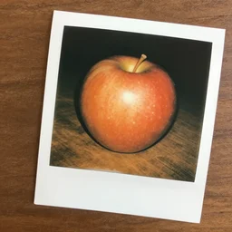 a beautiful photo of a red apple, Polaroid i‑Type Instant Film