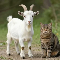 a cross between a goat and a cat